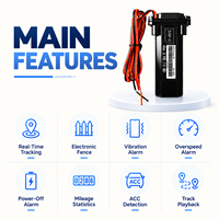 Traceur filaire GT02 IP67 étanche 4G multi-bandes GPS+Beidou, alarme ACC, localisateur en temps réel pour la gestion de flotte automobile et moto