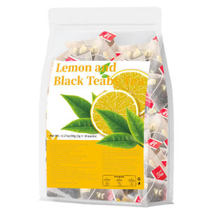 Livraison Rapide : Thé Noir Rafraîchissant au Citron en Sachets, Saveur Citron Frais, Herbes de Thé Noir Séché, pour l'Équilibre Quotidien du Qi et du <span class=keywords><strong>Sang</strong></span> - Product Image 1