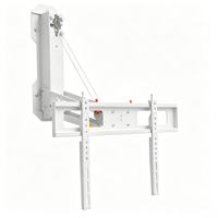 Support TV motorisé escamotable pour cheminée, en acier laminé à froid de haute qualité, robuste, capacité de charge de 35 kg, pour écrans de 55, 65, 75, 85 pouces