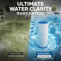 Noyau de filtre pour piscine spa haute densité à 106 plis |   Cartouche à double extrémité ouverte de 2-1/8 po (54 mm) |   Filtration fine au niveau du micron SC704