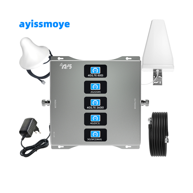 Mobile Phone signal Amplifier Mobile Phone signal Booster 5 Band Mobile signal Booster 3g 4g Lte Repeater