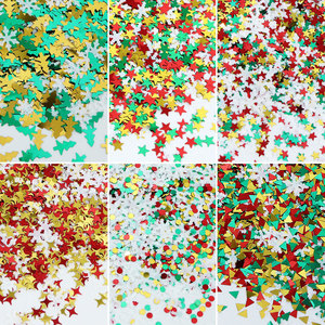 INTODIY 10g Conjunto De Combinação De Natal Lantejoulas De Natal Grosso Lantejoulas De Neve Estrelas Da Árvore De Natal Mixed Glitter Patches - Product Image 1