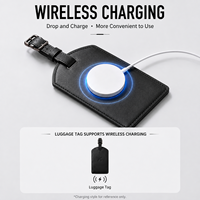 Ensemble de porte-passeport et étiquette de bagage intelligentes personnalisées, cadeau de voyage d'affaires, en cuir PU, compatible avec Apple Find My et Google Find Hub