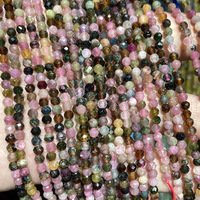 Perles en pierre naturelle de haute qualité YWJC, perles rondes facettées de 3 mm, perles en pierre naturelle en vrac pour la fabrication de bijoux