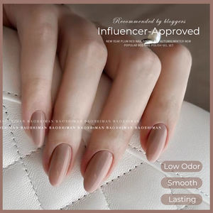 Collection de gel pigmenté UV OEM et ODM automne-hiver Salon professionnel-Vernis à ongles velours terre cuite glacé nu sans Hema - Product Image 2