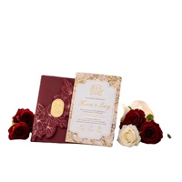 Kit d'invitation de mariage de luxe en papier coton avec impression typographique, logo personnalisé, marquage à chaud, cartes de réponse au menu, cartes de rappel de date disponibles séparément