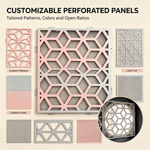 Sistema de Fachada Geométrica de Aluminio, Panel de Muro Cortina Perforado con Corte Láser, Revestimiento Exterior para Edificios - Product Image 5