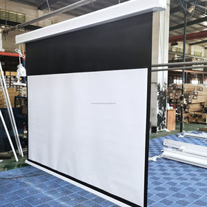 Écrans de projection motorisés électriques blancs mats de 100 pouces, écran de projection vidéo intelligent blanc doux, projecteur à longue portée - Product Image 5
