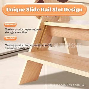 Taburete de madera plegable para niños, elevador para inodoro, de 2 a 4 años - Product Image 2