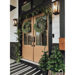 Solido <span class=keywords><strong>esterno</strong></span> <span class=keywords><strong>in</strong></span> rovere bianco <span class=keywords><strong>esterno</strong></span> <span class=keywords><strong>porta</strong></span> d'ingresso anteriore con griglie Swing stili aperti porte <span class=keywords><strong>in</strong></span> <span class=keywords><strong>legno</strong></span> perfetto arredamento per la casa - Product Image 4