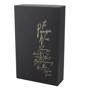 Embalaje barato estilo de libro de caja de regalo de <span class=keywords><strong>vino</strong></span> con forro de seda - Product Image 1