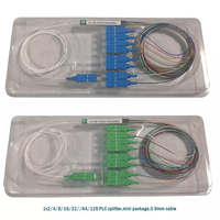 Pemisah PLC 1X2 1x4 1x8 1x16 1x32 Serat Optik Pemasok Pabrik Desain Kustom OEM ODM untuk Epon Gpon Load dengan Kotak Serat