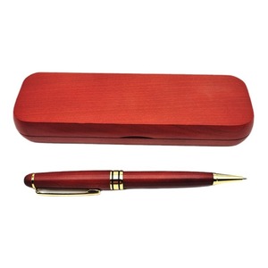 Creative Natural Mahogany Laser Engraved Signature Pen Bamboo Products Ballpoint Pen <strong>Gift</strong> Set - Product Image 5