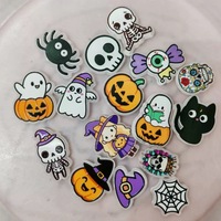 Manik-manik Bulat Tekstur Gula 20mm Grosir untuk Halloween, Bentuk Labu, Tengkorak, Hantu, Aksesoris Kerajinan Berat, Gantungan Kunci, Perhiasan, DIY