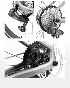 Vélo de Gravel X WheelTop GEX-13 vitesses avec dérailleur électronique sans fil, freins à disque hydrauliques, roues en carbone, guidon Gravel X 13 vitesses Hig - Product Image 2