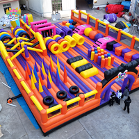 Parc d'attractions gonflable en PVC écologique de qualité industrielle pour jeux amusants et châteaux gonflables