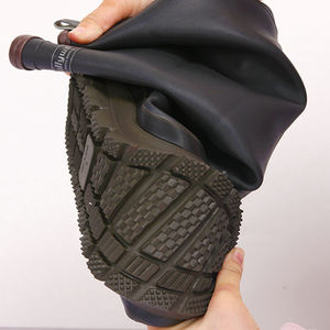 Bottes de pluie en caoutchouc pour hommes, personnalisées, tendance, thermiques, antidérapantes, chaudes, doublées de fourrure, hauteur genou, imperméables, pour l'hiver et l'automne, vente en gros - Product Image 4