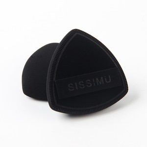 Esponja de Maquillaje Triangular Negra en Forma de Piña de Alta Costura, Esponja para Polvo, Exclusivamente para Base, Doble Cara - Product Image 1