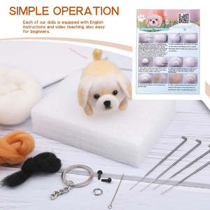 ชุดอุปกรณ์ทำงานปักไหมพรมด้วยเข็มแบบใหม่ สำหรับผู้เริ่มต้น ฝึกทักษะด้วยการปักไหมพรมรูปสัตว์ต่างๆ เช่น สุนัข - Product Image 3