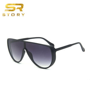 Gafas de Sol Siamesas de Moda Marca STORY W165, Diseño Moderno, Color Rojo, Estilo Femenino de los 90, Gafas de Sol Amarillas de una Pieza para Mujer y Hombre - Product Image 4