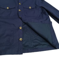 Veste coupe-vent bleu marine personnalisée Chemise Homme Lin Coton Vêtement de travail Casual Couleur unie Veste de charpentier