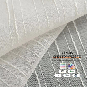 Các Nhà Sản Xuất Cung Cấp <span class=keywords><strong>Sheer</strong></span> Rèm Cửa Hiện Đại Đơn Giản Trắng Vải Tuyn Rèm Cửa Phòng Khách Sọc Vải Tuyn Linen Rèm Vải - Product Image 1