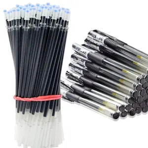 QY vente en gros recharge de stylo Gel, vente en gros, 0.38/0.5mm, tube à aiguille complète, recharge en carbone, stylo à eau noir, stylo d'étudiant
