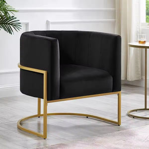 <span class=keywords><strong>Fauteuil</strong></span> rond moderne avec revêtement en <span class=keywords><strong>velours</strong></span> et structure en métal, <span class=keywords><strong>fauteuil</strong></span> <span class=keywords><strong>d</strong></span>'appoint confortable et luxueux <span class=keywords><strong>pour</strong></span> salon, chambre à coucher - Product Image 1