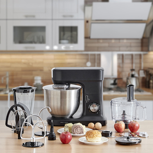 Mixeur d'aliments électrique sur socle avec bol en acier inoxydable - Product Image 1