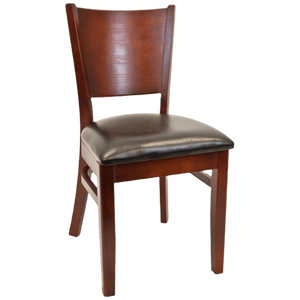Beechwood Curved Back Plain Bistro Commercial Silla de madera italiana Restaurante - Product Image 1