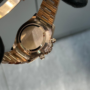 Reloj Mecánico Automático para Hombre, Esfera Rosa Dorada de 40 mm, Luminoso, Resistente al Agua 10 Bar, Correa de Metal, Estilo Hip Hop, Lujoso - Product Image 6