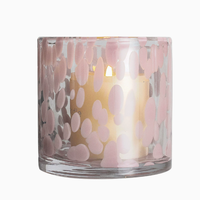 Produit phare : Pot à bougie en verre coloré effet éclaboussures, style nordique, support décoratif vide pour bougie, très vendu à l'international