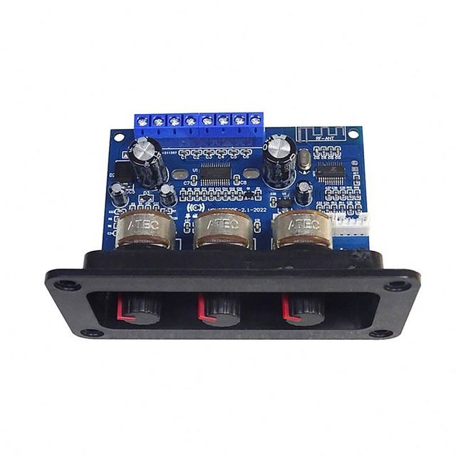 2.1 Channel Digital Power Amplifier Board 2X25W+50W BLE 5.0 Subwoofer Class D Audio Amplifier Board DC 12-20V