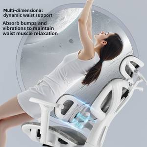 Sedia ergonomica da ufficio con supporto lombare sospeso a doppia ala comoda per una lunga seduta, adatta per l'uso in casa e in ufficio - Product Image 5