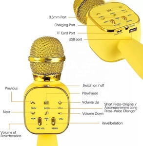 Micrófono de Karaoke Inalámbrico USB Profesional GDS006 para Niños, con Altavoz de <span class=keywords><strong>5.5</strong></span> Pulgadas, Luces LED RGB y Control por Voz, Ideal para Fiestas - Product Image 6