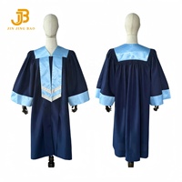 Robe de chœur unisexe Crescendo bleu ciel avec étole en satin – Robes de luxe pour église, école et spectacles