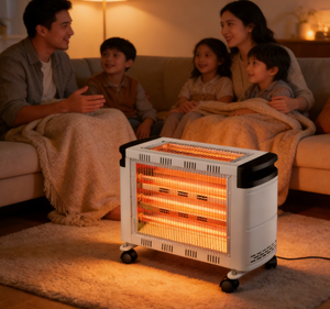 โรงงานผลิตเครื่องทำความร้อนยอดนิยม รุ่น QHW-2000 กำลังไฟ 2000 วัตต์ 5 หลอด 360 องศา °   ระบบป้องกันการเอียง ดีไซน์ 4 ล้อ พร้อมสำหรับโครงการ SKD - Product Image 2