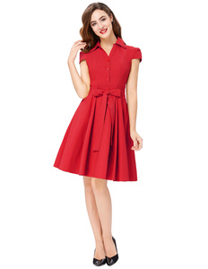 Collar high stretchy <strong>1950s</strong> cheap vintage <strong>dress</strong> shirt retro vintage style grace karin cap sleeve