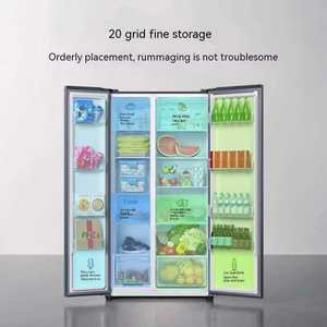 Original Mijia 610L Side By Side <b>Refrigerator</b> Ink Feather Rock Double Inverter Grade 1 Energy Efficiency No Frost Smart Fridge - Product Image 5