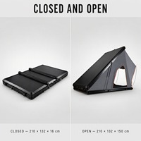 Tenda Atap Mobil Segitiga Aluminium Cangkang Keras Otomatis untuk Berkemah di Luar Ruangan, Tenda Atap Mobil untuk SUV 4x4 Berkemah di Alam Liar