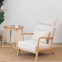 Nordic Designer Armlehne Einzels ofa Massivholz rahmen Samt Lounge Chair Moderner Wohnzimmer Sessel 1 Stück Freizeit stuhl