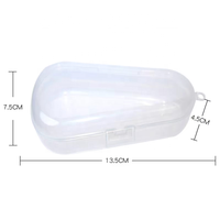 Boîte de rangement en plastique transparent avec couvercle à charnière et fermeture à clip, organiseur portable pour petits objets, étui d'emballage en plastique transparent avec languette de suspension