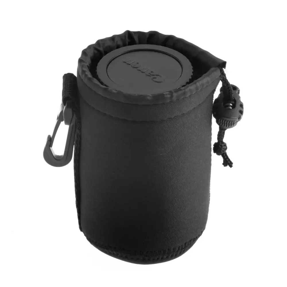 Padded Protector Camera Lens Bag Case Pouch for DSLR Nikon for Canon for Sony Lenses Black Size S M L