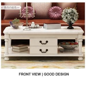 Tavolino da Caffè in Legno Stile <span class=keywords><strong>Country</strong></span> Francese di Lusso Moderno Bianco per Soggiorno - Product Image 3