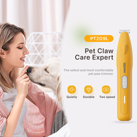 Tondeuse à poils pour pattes de chien rechargeable LILIPRO PT209L, tondeuse silencieuse pour poils des pattes d'animaux, tondeuse sans fil pour toilettage des chats, contrôle de la lumière et des tours par minute séparé