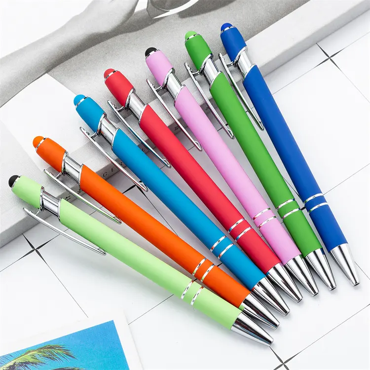 Best Cheap Click Pen Promotional Metal Touch Screen Ballpoint Pens With Customized Logo pens