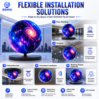 Pantalla LED Esférica HD Personalizada P1.8 P2 P2.5 P3, Pantalla LED de Globo de 360 Grados para Exposiciones, Centros Comerciales, Plazas y Proyectos Emblemáticos