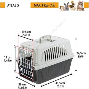 Vente en gros de boîtes de transport pour animaux de compagnie de luxe, nouvelle conception, approuvées par les compagnies aériennes, boîtes de transport pour chiens en plastique personnalisées pour les voyages - Product Image 3