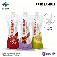 Emballage souple DQ PACK, sachet refermable de qualité alimentaire avec bec verseur pour l'emballage de sauces et de ketchup