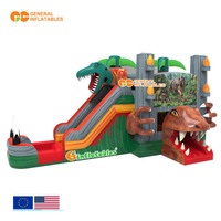 Château gonflable commercial à thème dessin animé avec toboggan pour enfants, structure de saut gonflable Dragon pour fêtes
